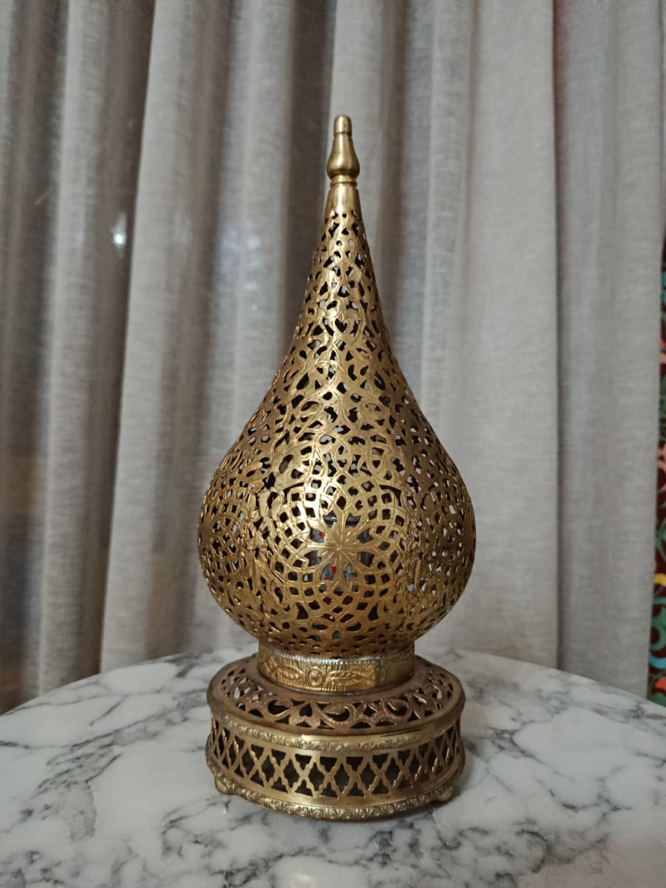 Gold Teardrop Finial Lamp - gallery-1