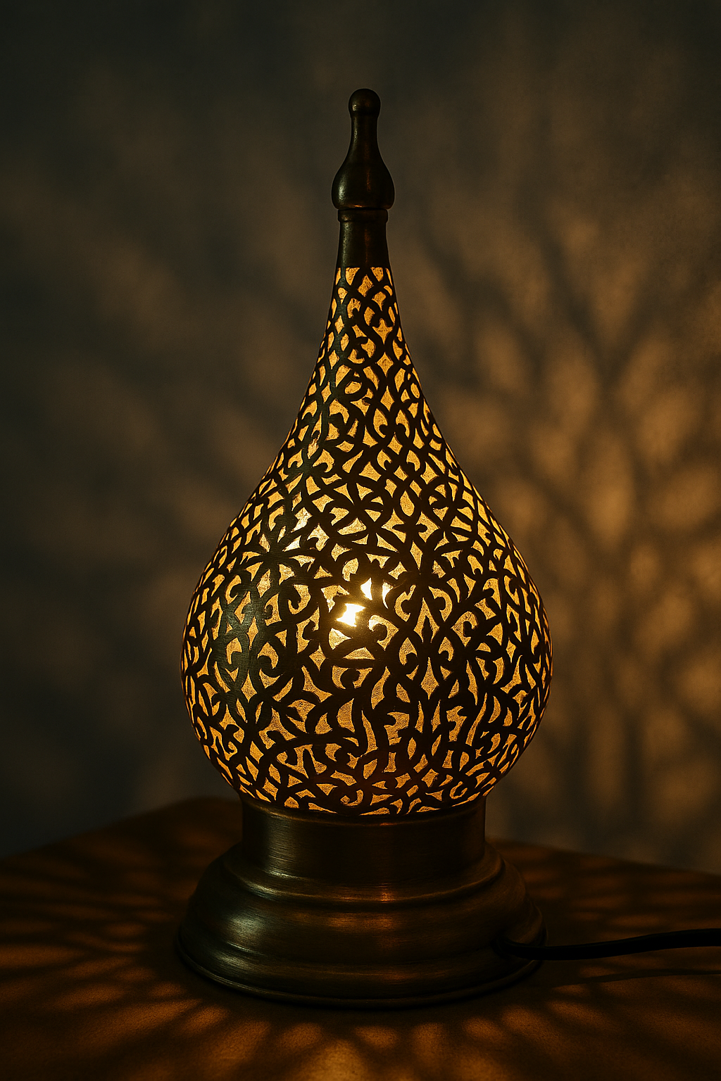 Moroccan Teardrop Table Lamp - gallery-1