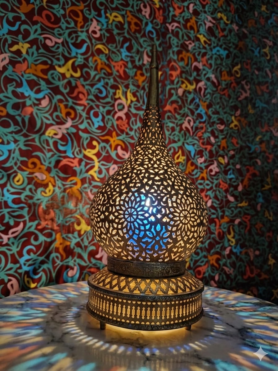 Gold Teardrop Finial Lamp - gallery-2