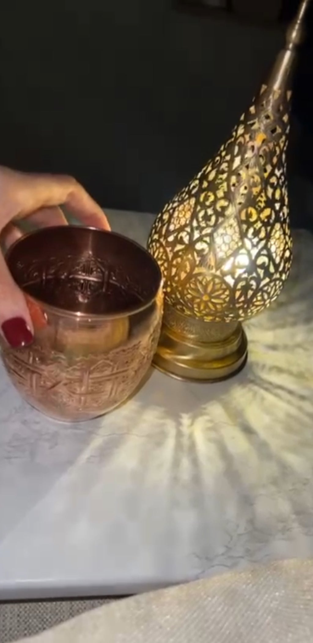 Moroccan Teardrop Table Lamp - lifestyle-1